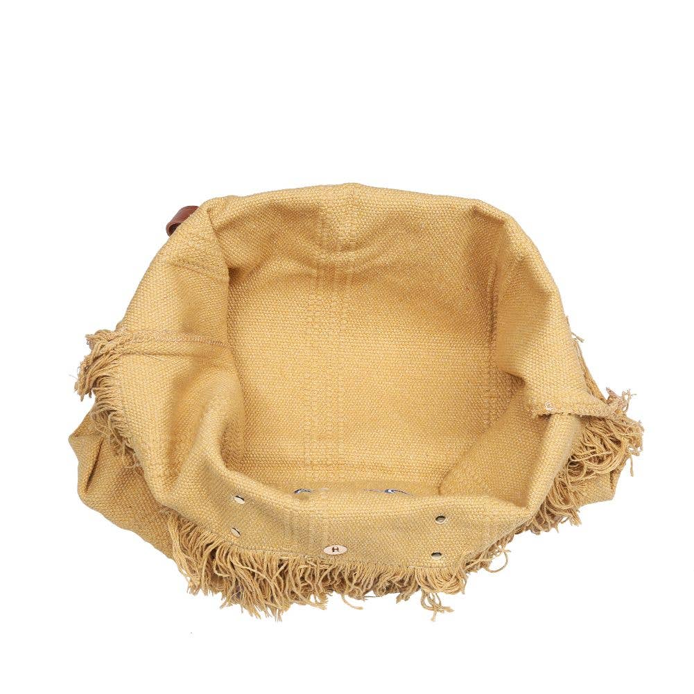 Summer Vibes Fringe Beach Tote: Sage