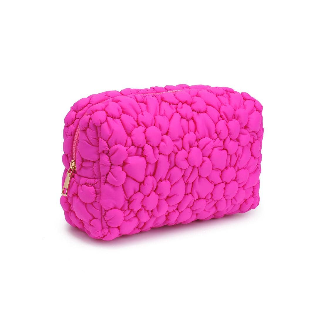 Flora Pop - Nylon Cosmetic Pouch: Fuchsia