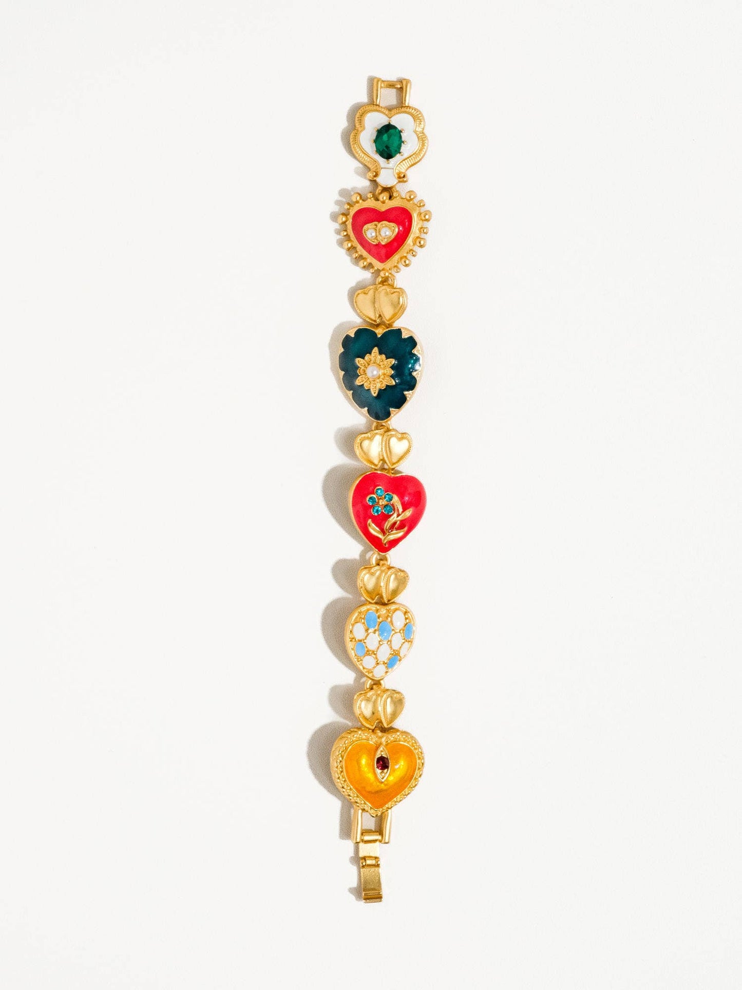 Elysian 18K Gold Boho Baroque Heart Color Bracelet (Pre Order)