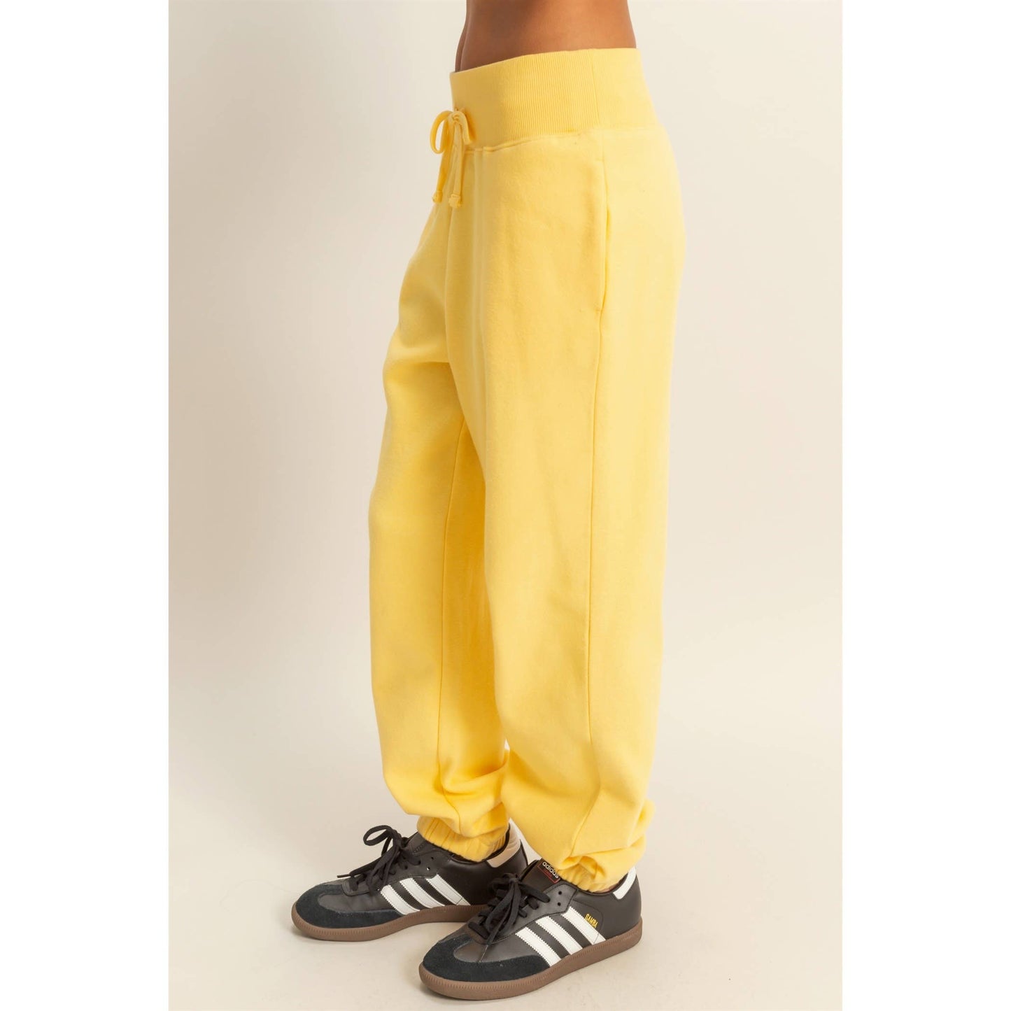 High-Waist Jogger Pants: DUSTY PINK / S-M-L(2-2-2)