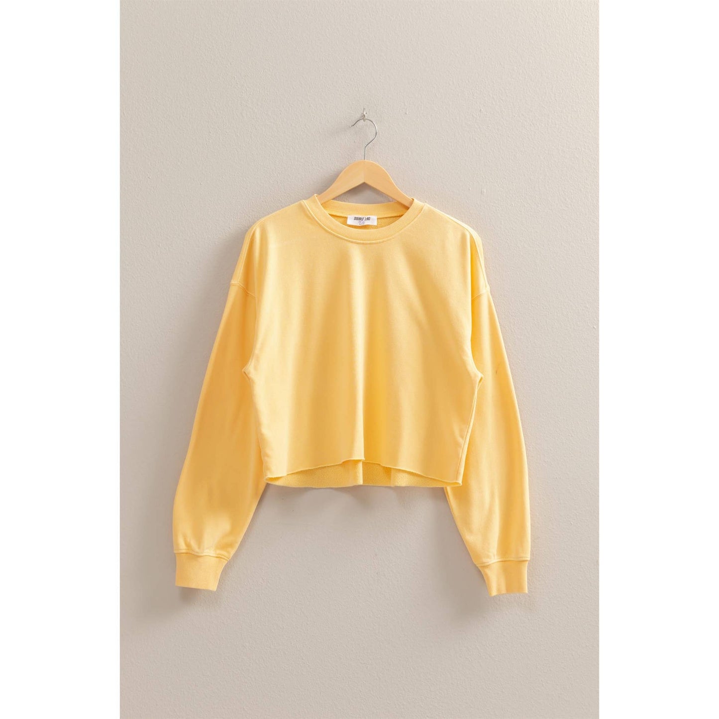 Khya Oversized Cropped Sweatshirt With Raw Hem