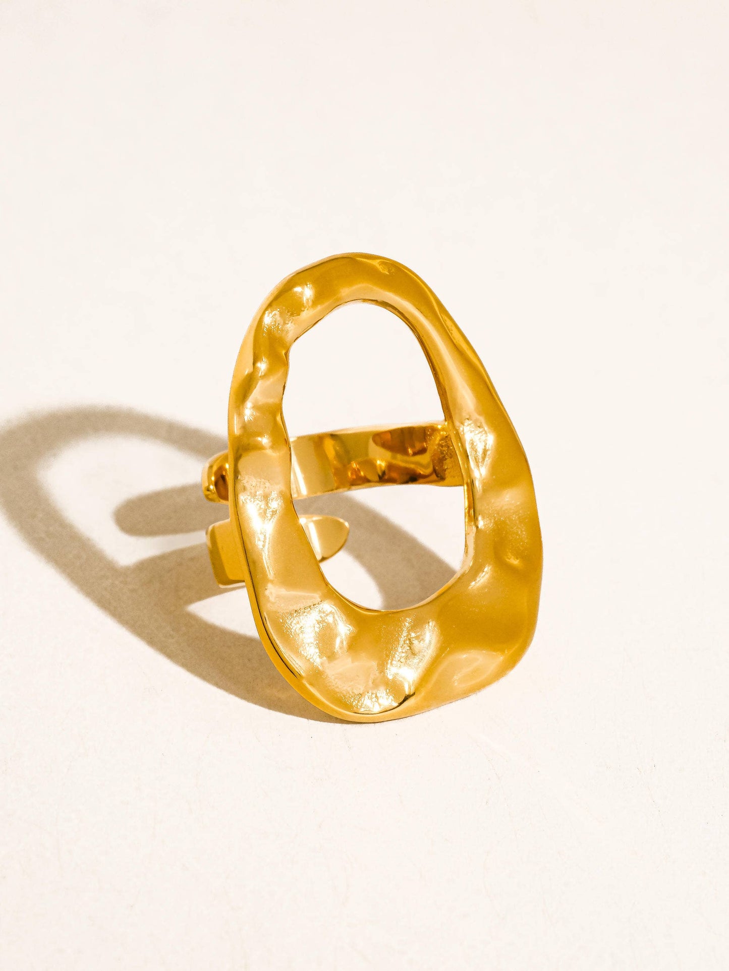 18K Gold Non-Tarnish Statement Rings: Orlisse-Spiral