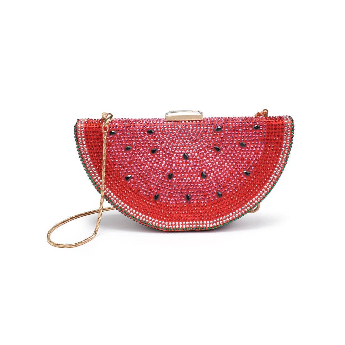 Tabitha Watermelon Crystal Evening Bag