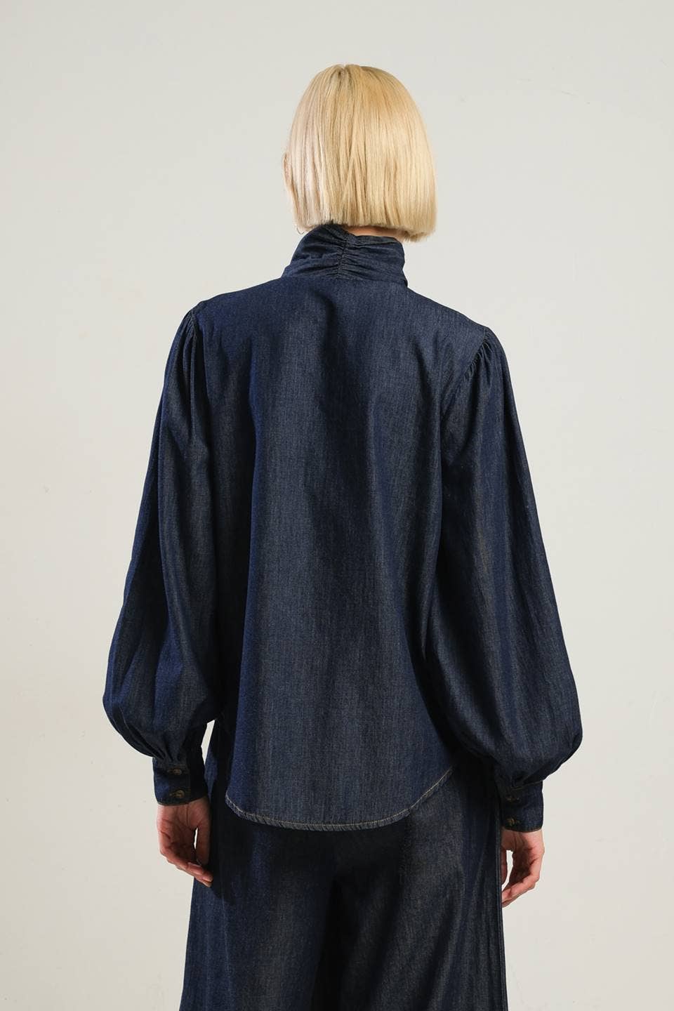 A Chambray Bow Blouse