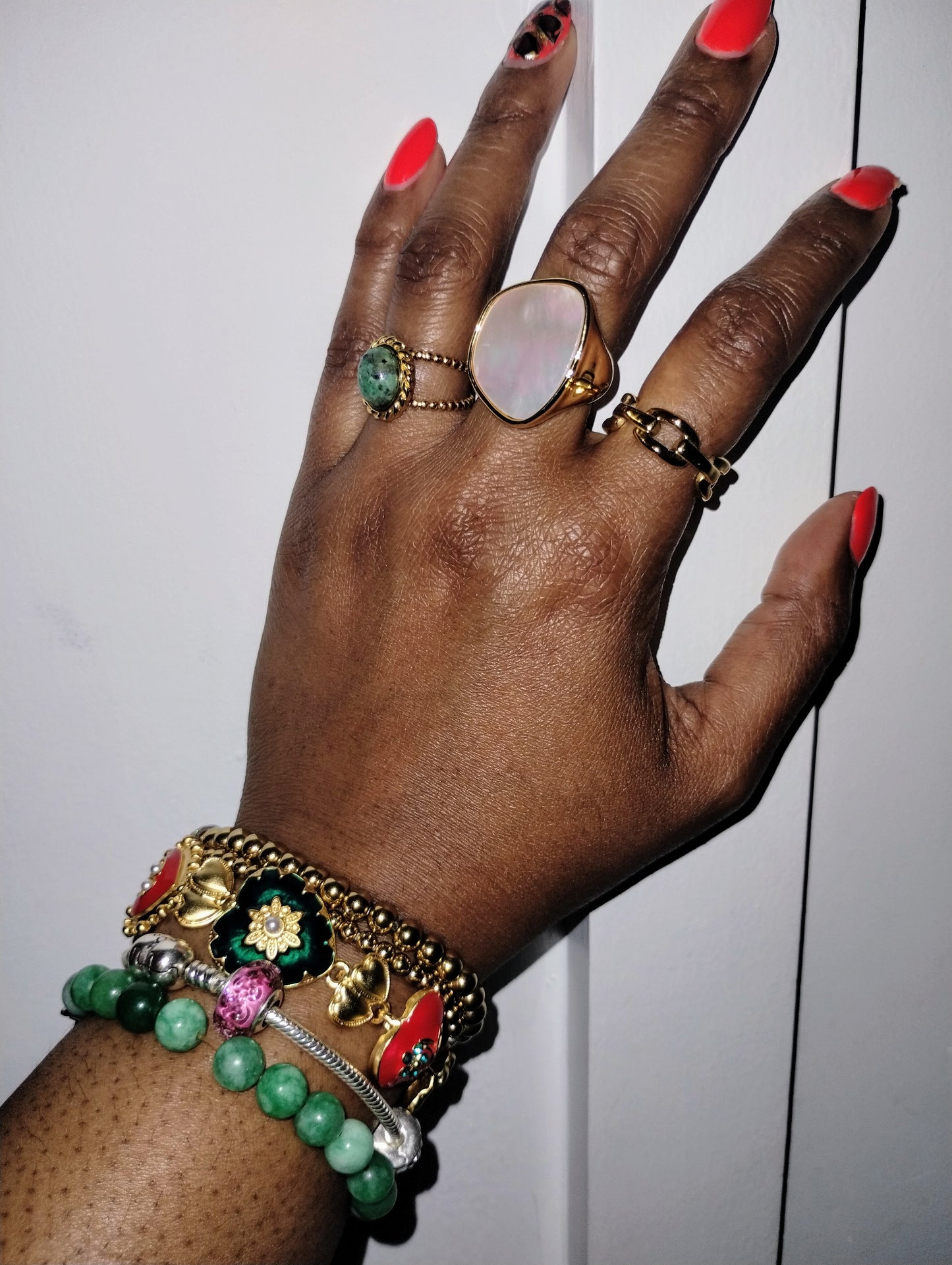 18kt gold plated rings
