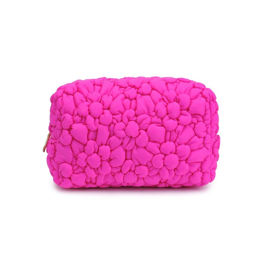 Flora Pop - Nylon Cosmetic Pouch: Fuchsia