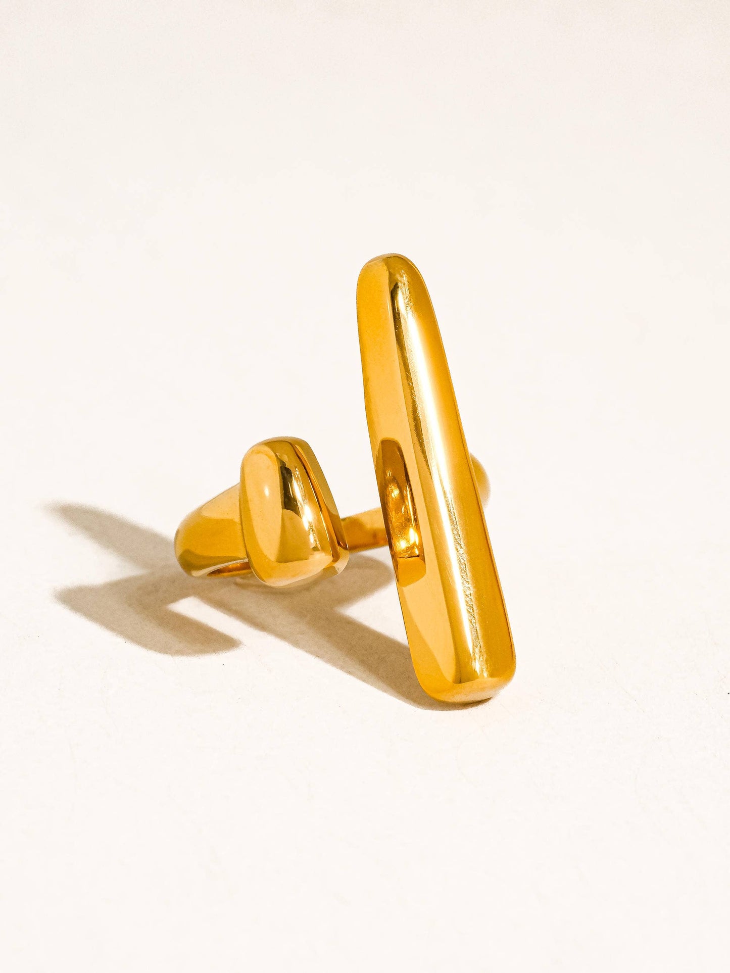 18K Gold Non-Tarnish Statement Rings: Orlisse-Spiral