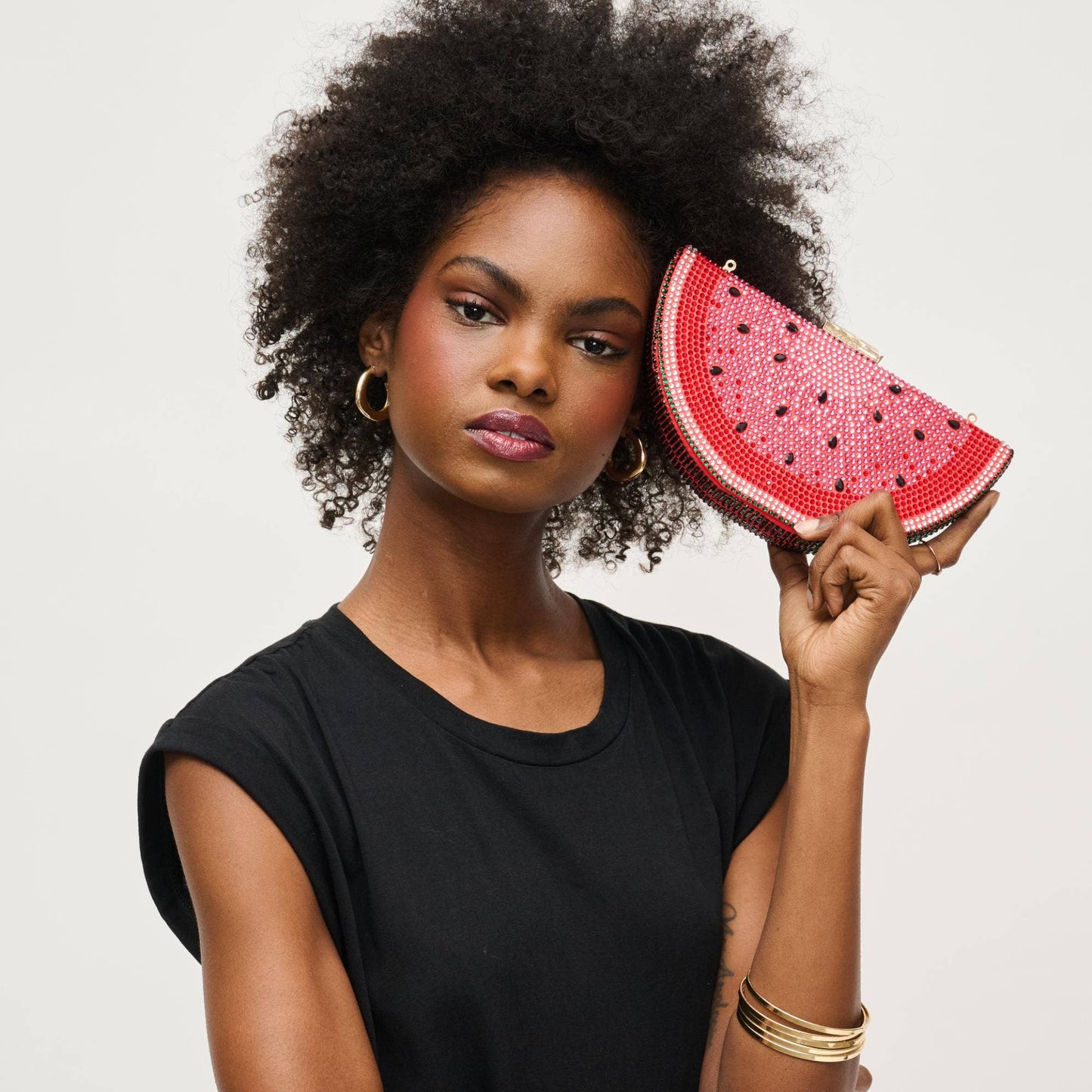 Tabitha Watermelon Crystal Evening Bag