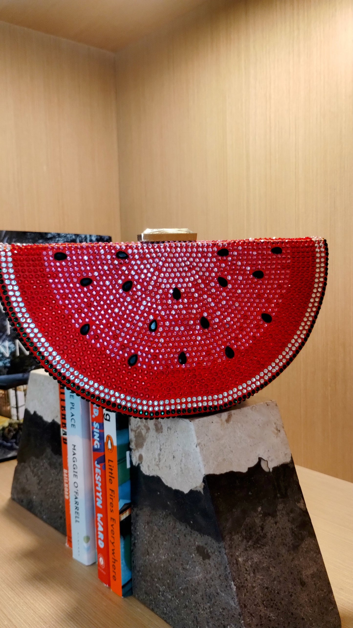 Tabitha Watermelon Crystal Evening Bag