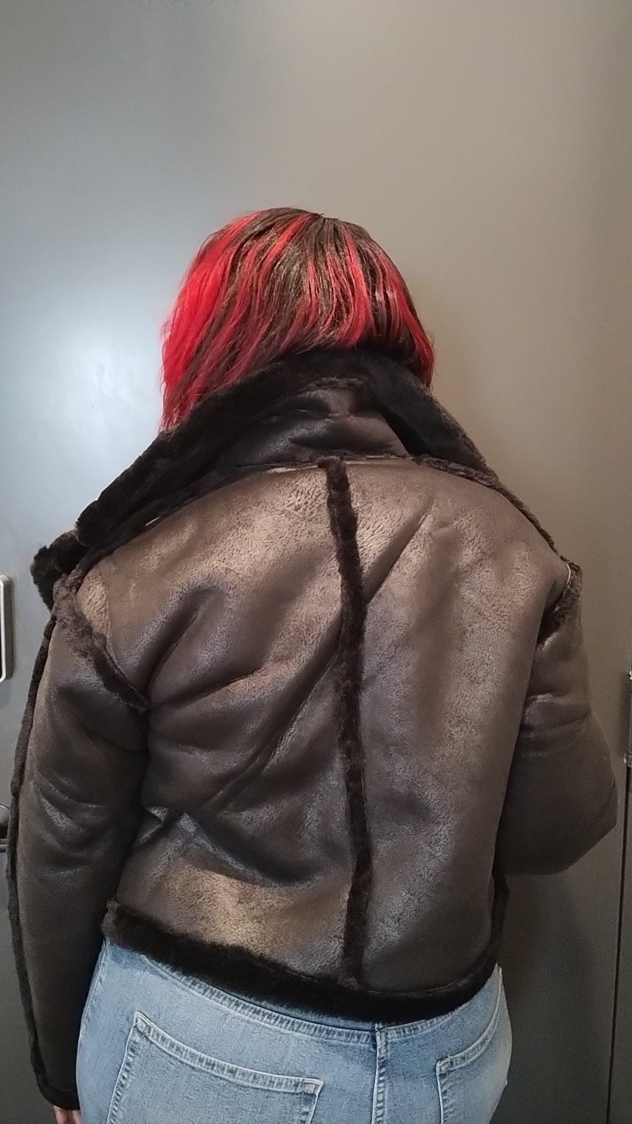 Women's Faux Suede Faux Fur Moto Jacket | Mustang Sherling