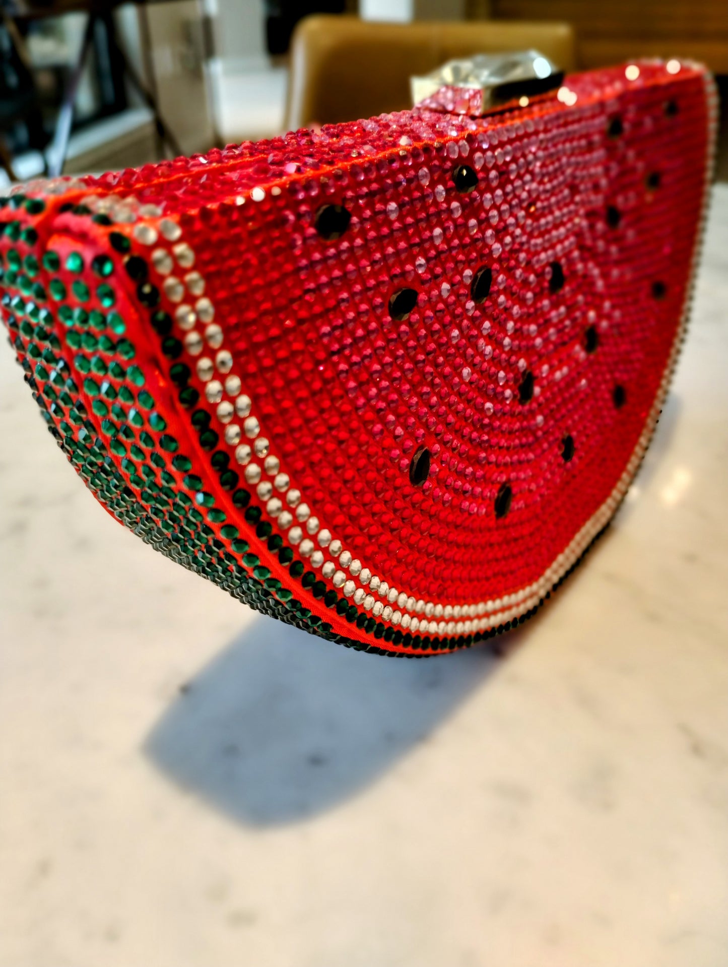 Tabitha Watermelon Crystal Evening Bag