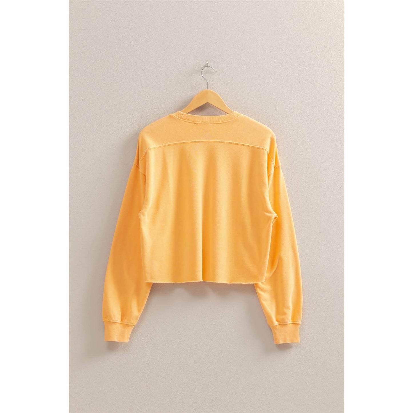 Khya Oversized Cropped Sweatshirt With Raw Hem