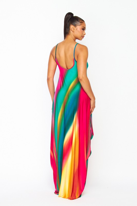 Ocean Rainbow Maxi Dress