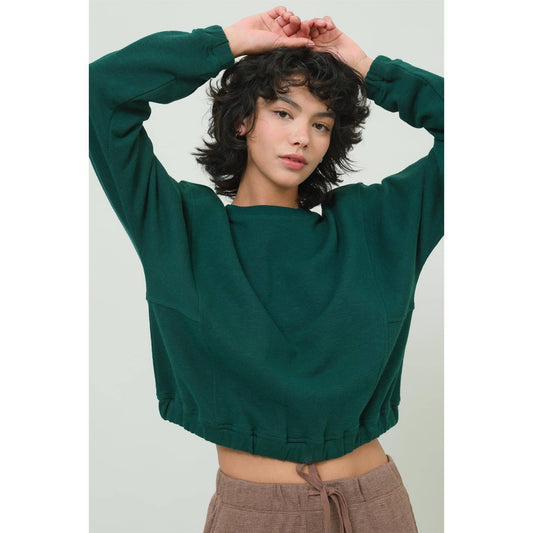 Cropped Pullover Sweatshirt