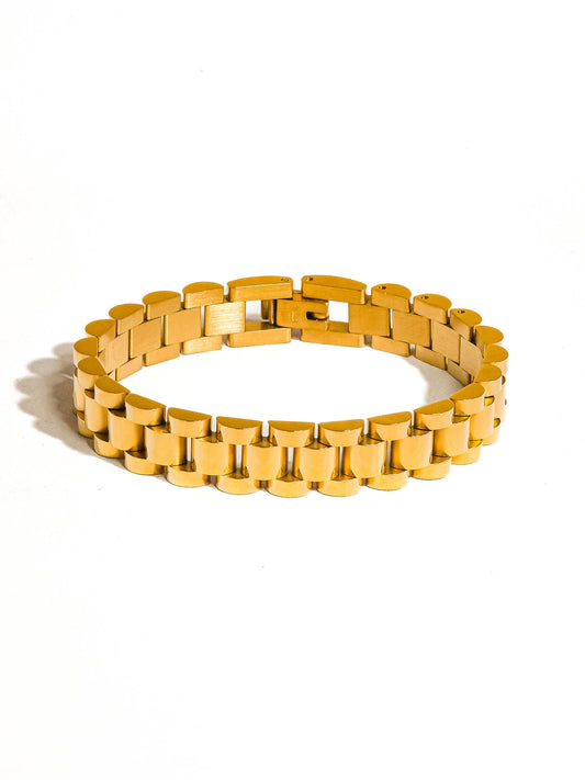 Yannick 18K Gold Non-Tarnish Watchband Bracelet: Yellow Gold