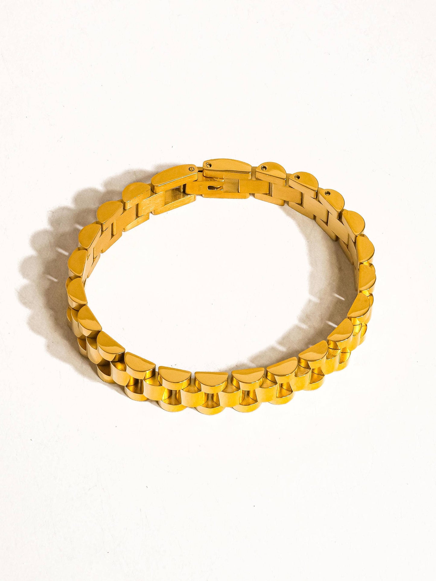 Yannick 18K Gold Non-Tarnish Watchband Bracelet: Yellow Gold