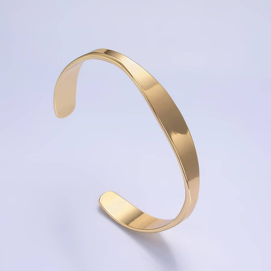 24K Gold Filled Minimal Trae Cuff Bangle