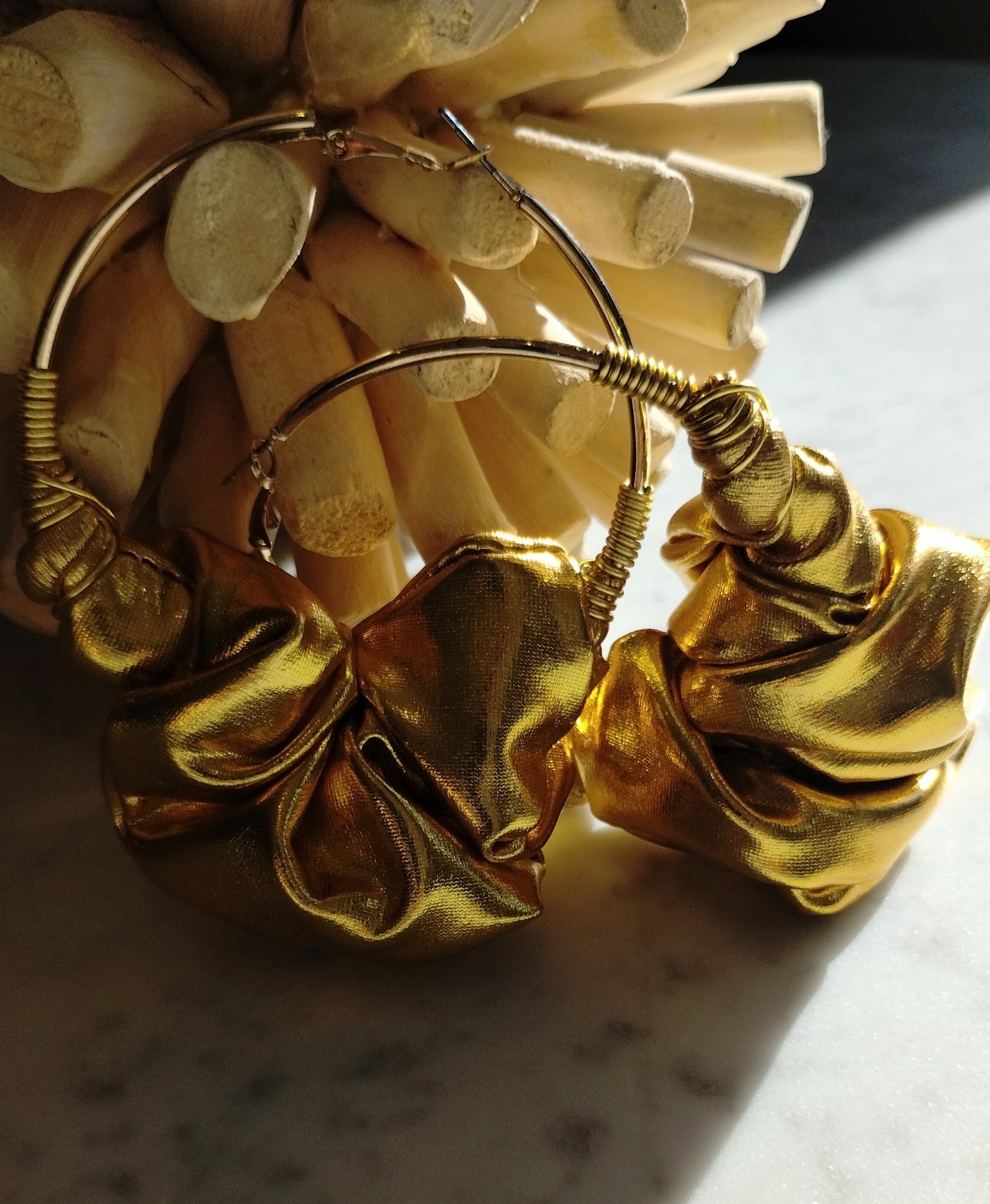 Gold Latex- Hand Wired Queen Hoops