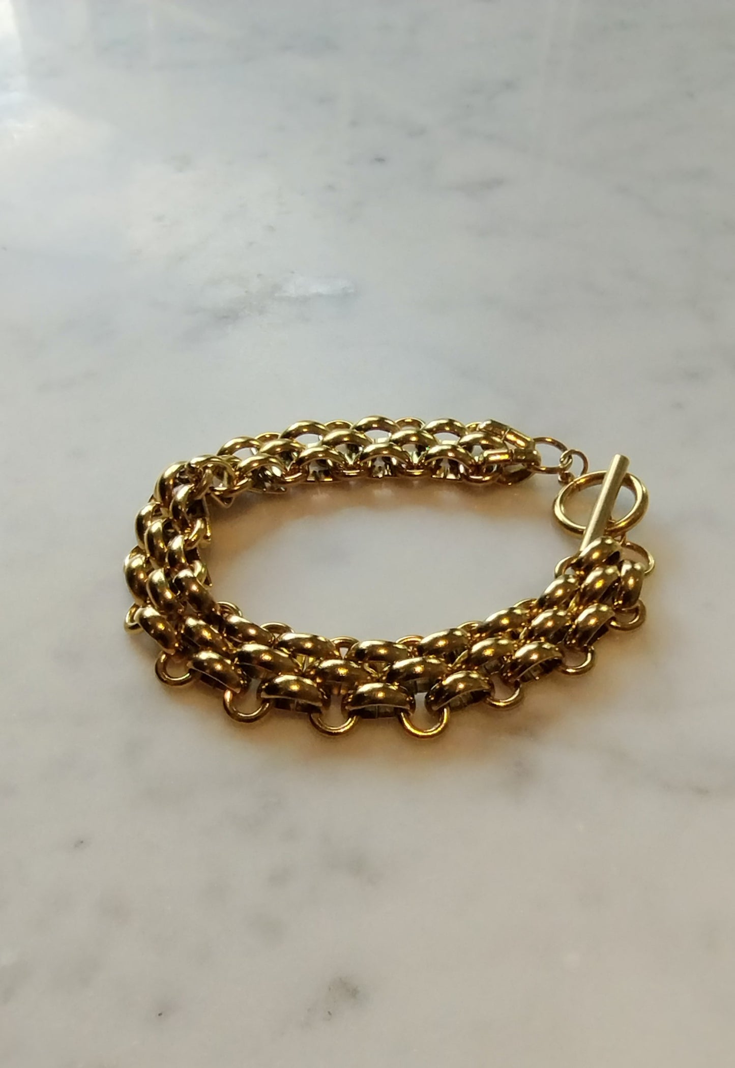 Donni 18K Gold Non-Tarnish Bold Weave Bracelet