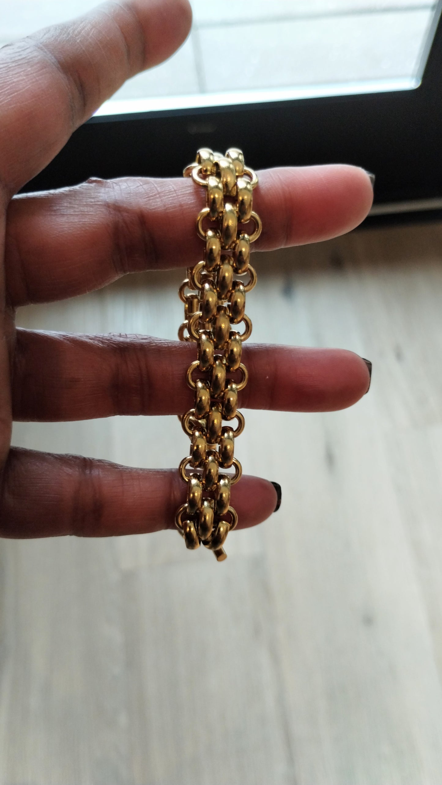 Donni 18K Gold Non-Tarnish Bold Weave Bracelet