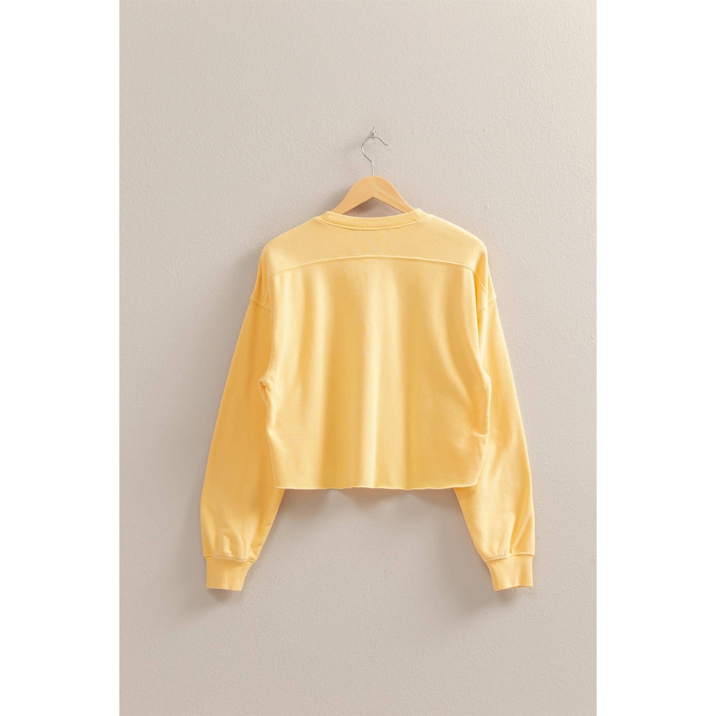 Khya Oversized Cropped Sweatshirt With Raw Hem