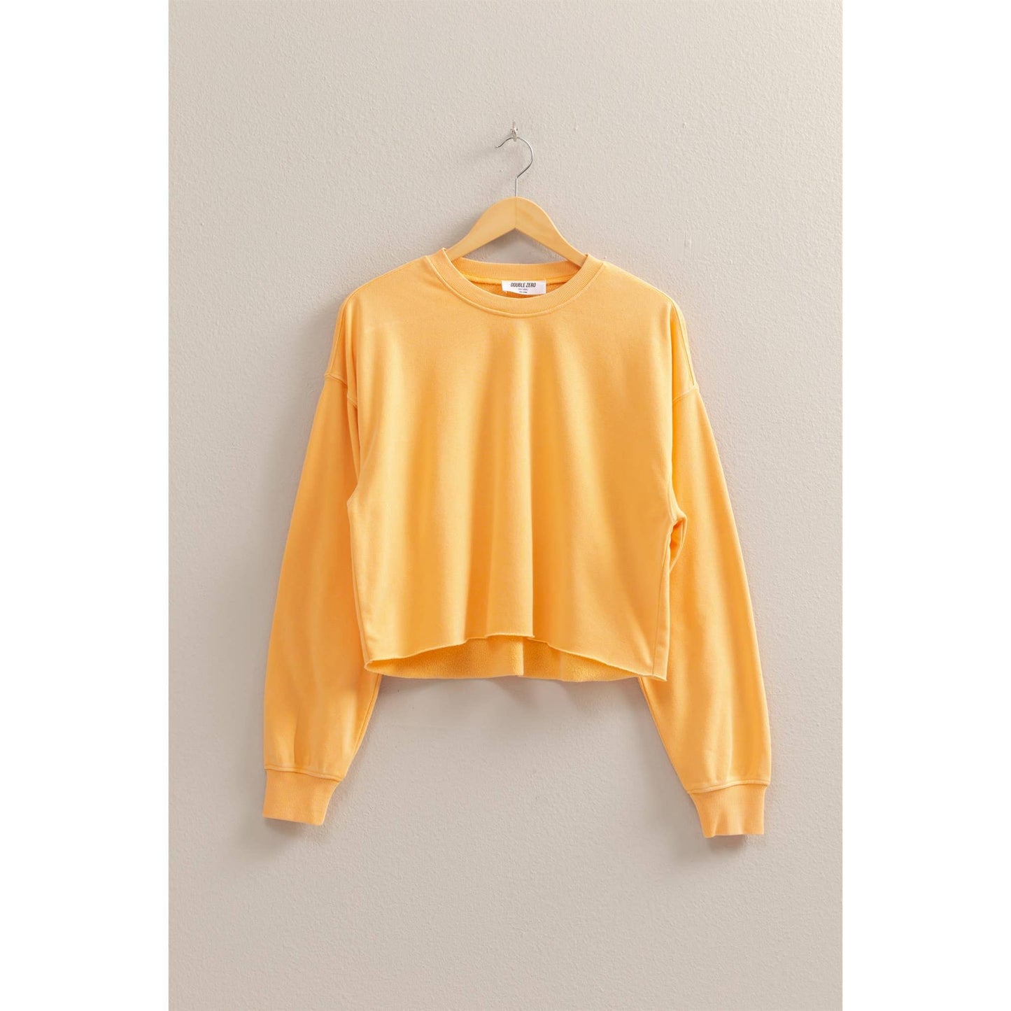 Khya Oversized Cropped Sweatshirt With Raw Hem