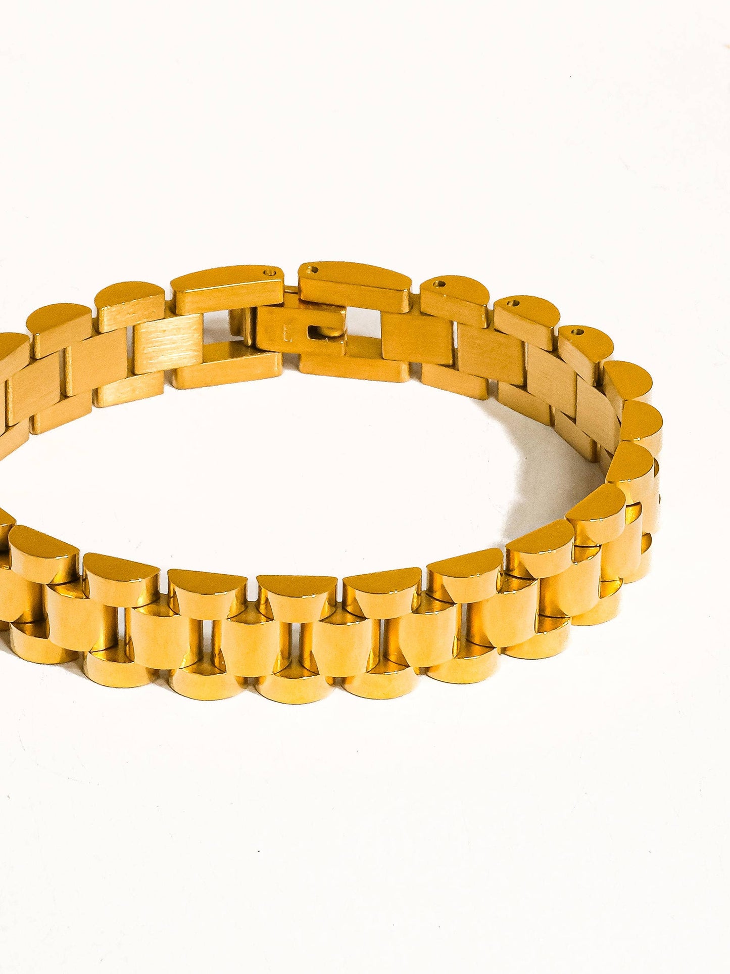 Yannick 18K Gold Non-Tarnish Watchband Bracelet: Yellow Gold