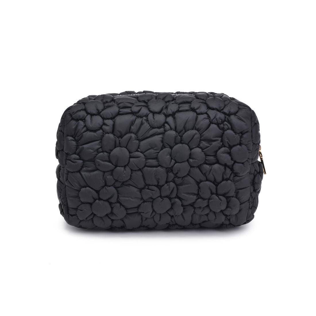 Flora Pop - Nylon Cosmetic Pouch: Black